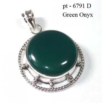 Green onyx top design best selling genuine silver handmade jaipur jewelry